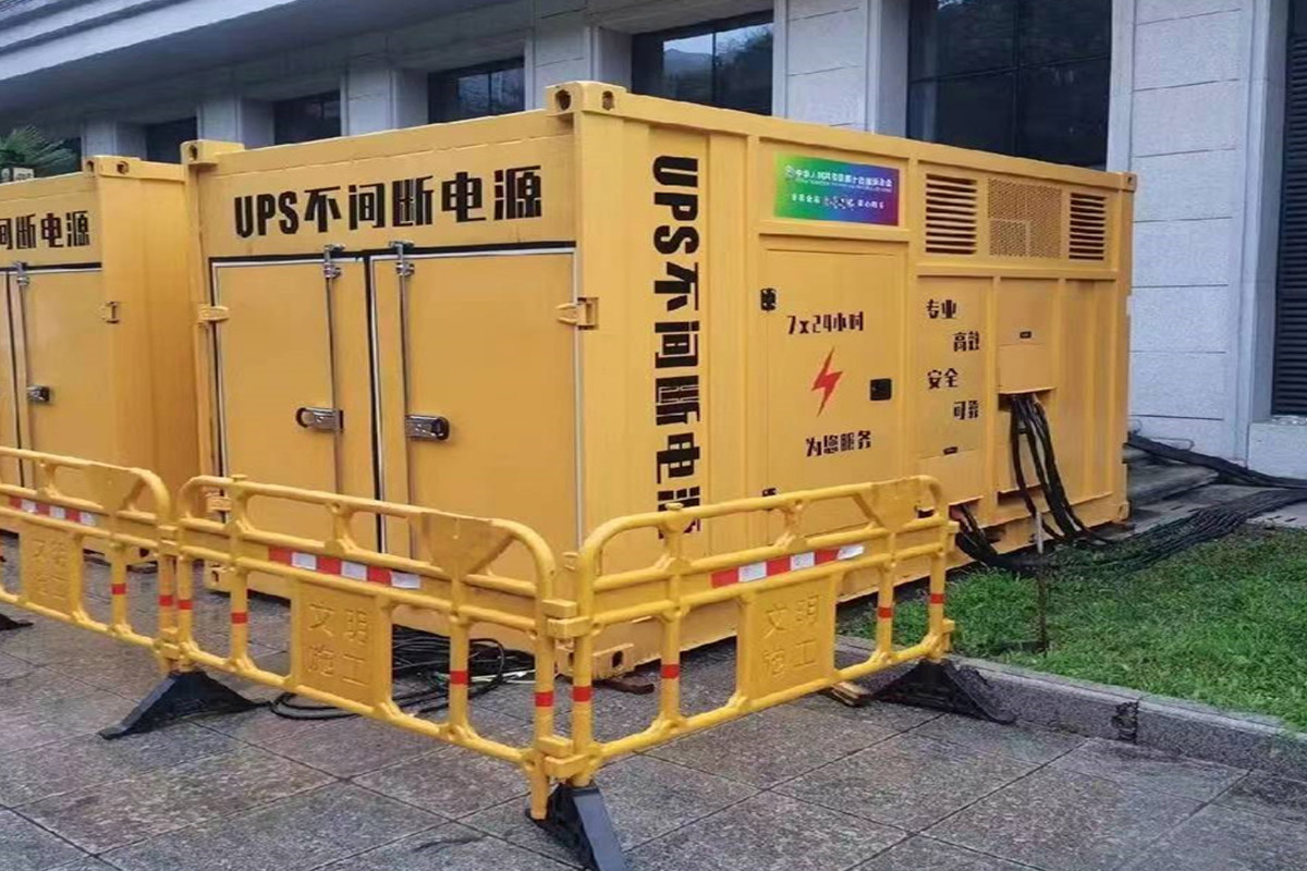 尼木发电机租赁施工现场