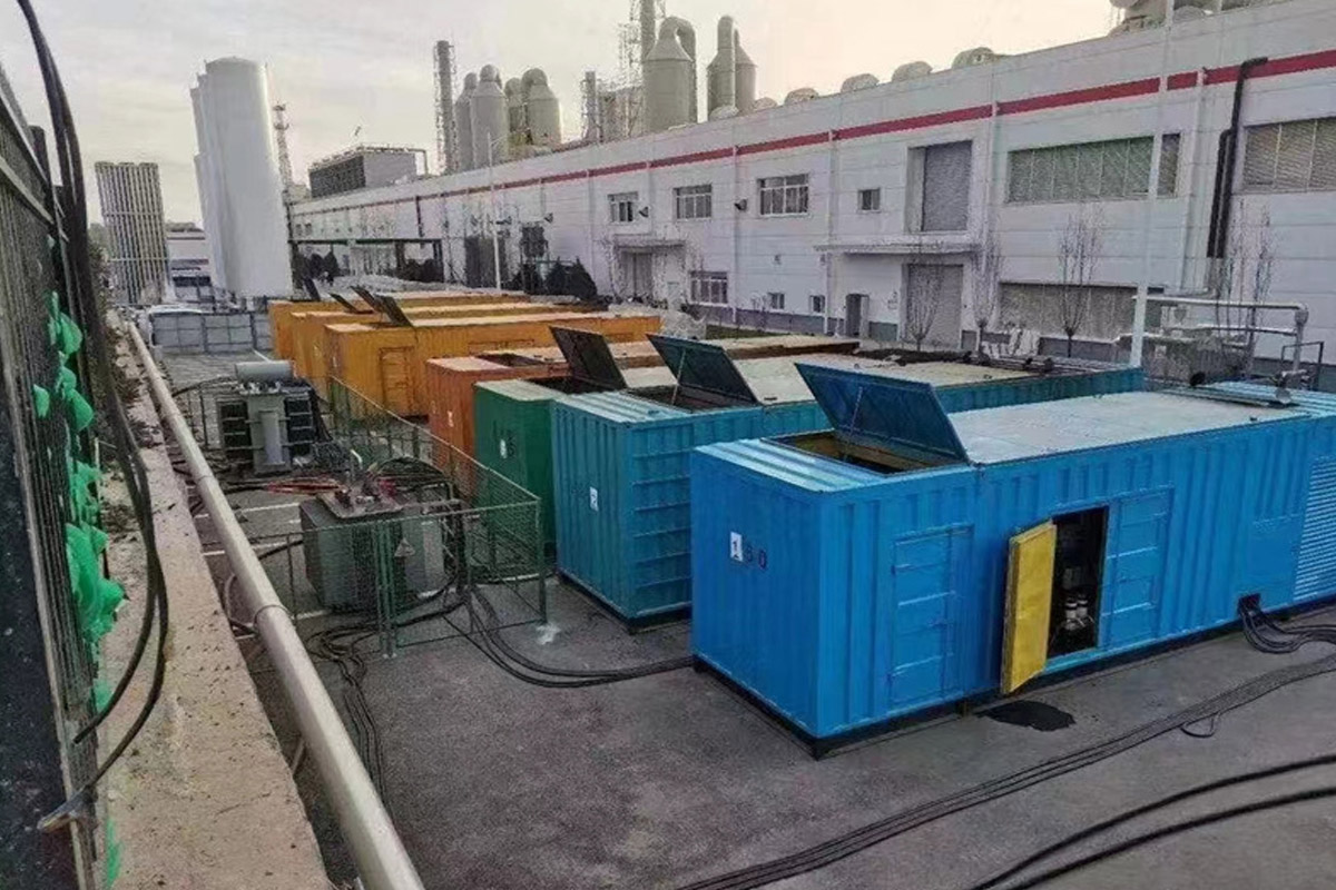 尼木发电机租赁施工现场